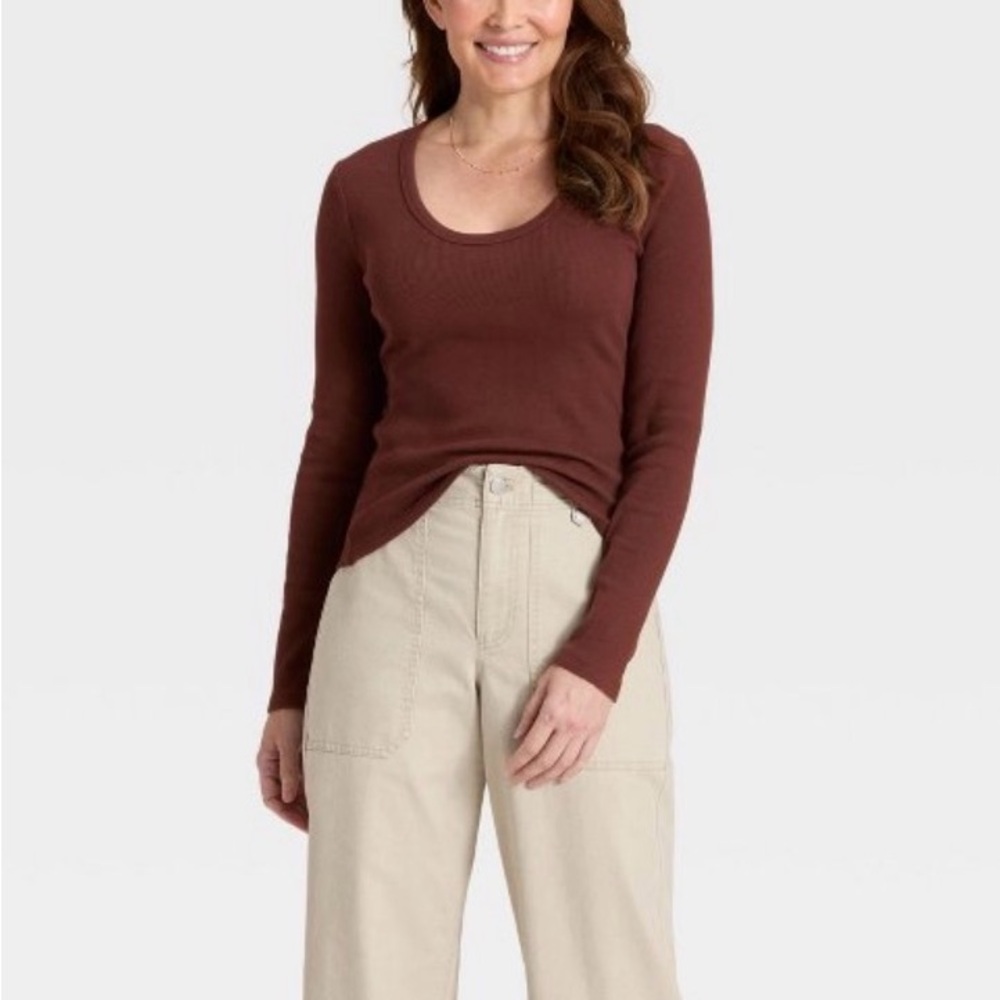 Universal Thread Brown Long Sleeve Top L